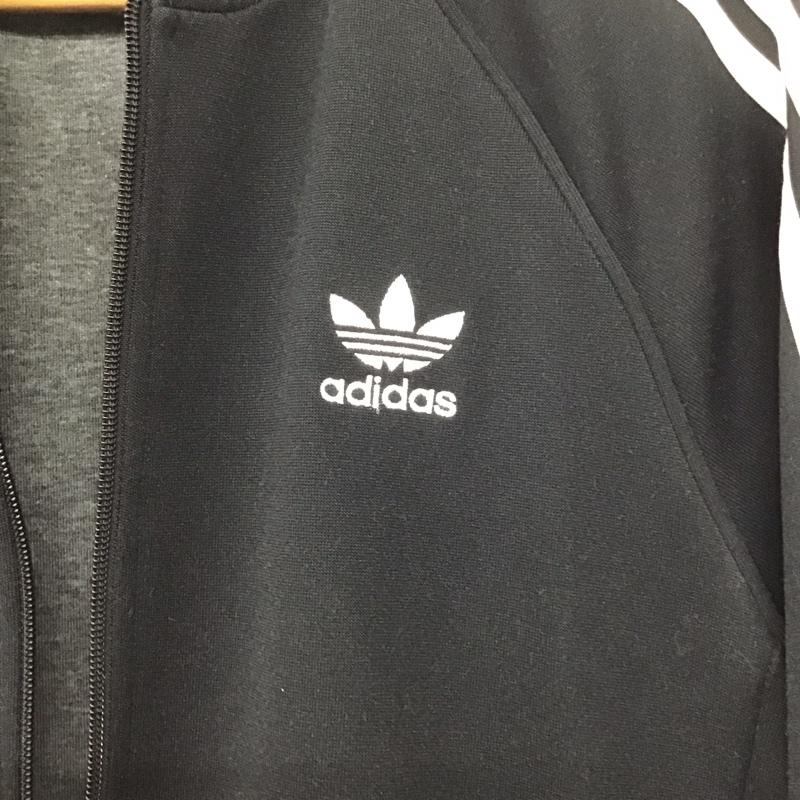 アディダス adidas ジャケット、上着 ジャンパー、ブルゾン bk5921 SSTTRACKTOP ジャージ ジップアップジャケット L ロゴ、文字 黒 / ブラック /  メンズ USED 古着 中古 10145245