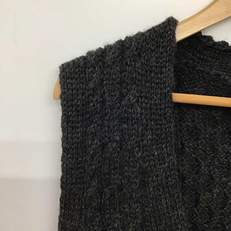 アラン ウーレン ミルズ aran WOOLLEN MILLS ベスト ベスト ニットベスト ノースリーブカットソー 前ボタン M 無地 灰 / グレー /  メンズ USED 古着 中古 10140732