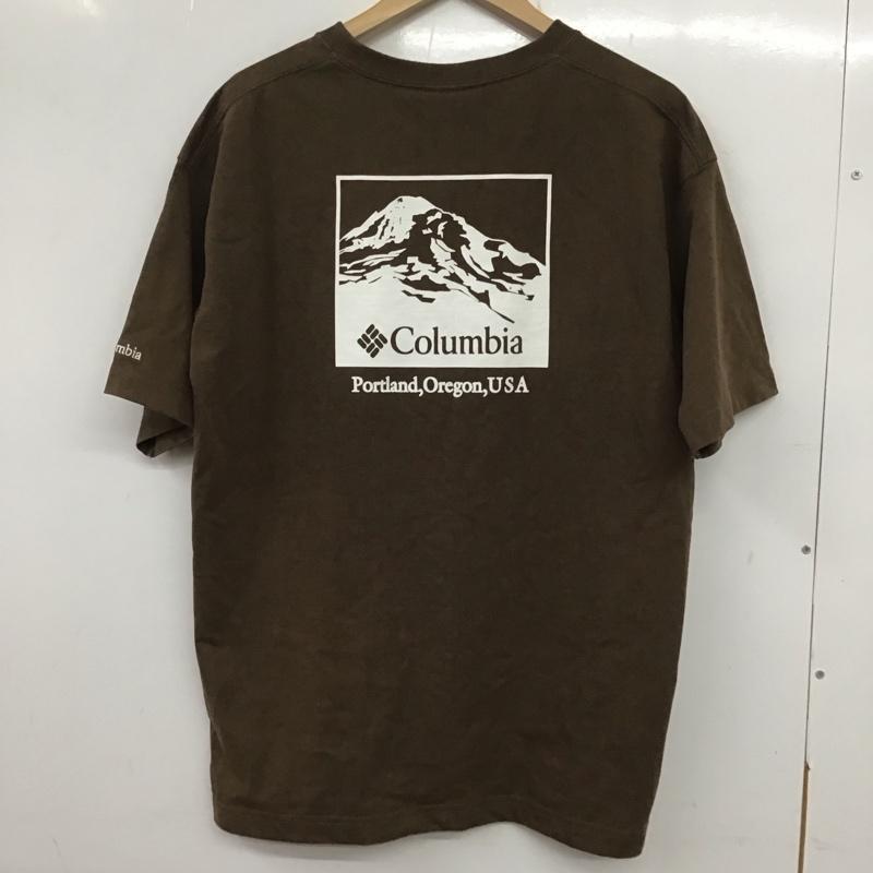 コロンビア Columbia Tシャツ 半袖 120 PM0145 半袖カットソー プリントTシャツ M ロゴ、文字 茶 / ブラウン /  メンズ USED 古着 中古 10135736