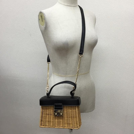 ザラ ZARA ハンドバッグ ハンドバッグ 6357 711 202 カゴ ショルダー 2WAY 無地 黒 / ブラック / X ベージュ / ベージュ /  レディース USED 古着 中古 10117638