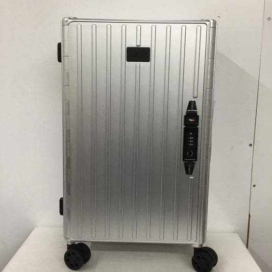 アンドフラット &.FLAT スーツケース、トランク スーツケース、トランク FL14-4-00001 折りたたみ ハードキャリーバッグ キャリーケース 箱有 ロゴ、文字 銀 / シルバー /  メンズ USED 古着 中古 10137514