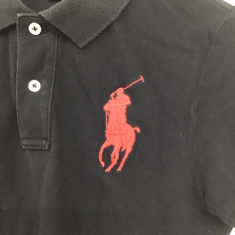 ポロラルフローレン POLO RALPH LAUREN ポロシャツ 半袖 M 無地 黒 / ブラック /  レディース USED 古着 中古 10140229
