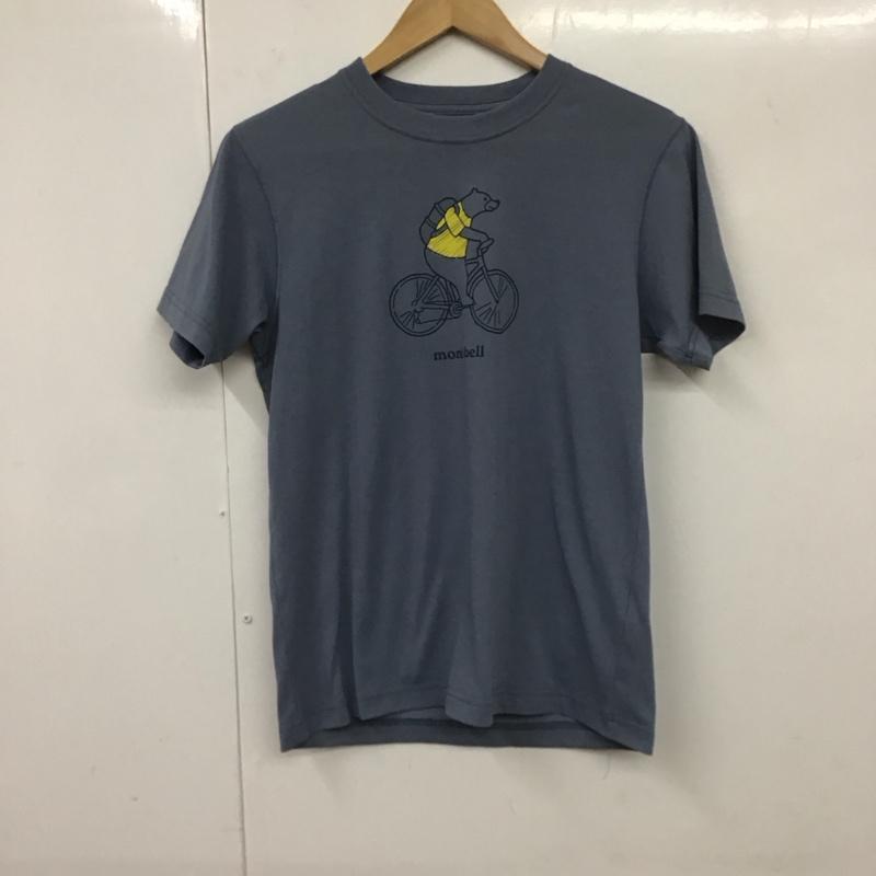 モンベル mont-bell Tシャツ 半袖 1114350 WIC.T サイクリングベア XS プリント 青 / ブルー /  メンズ USED 古着 中古 10131329