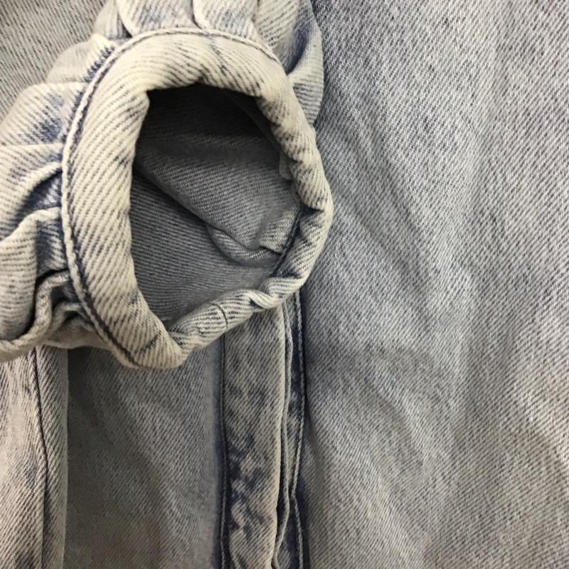 ザラ ZARA シャツ、ブラウス 半袖 デニムシャツ タグ付 L 無地 水色 / ライトブルー /  レディース USED 古着 中古 10151241