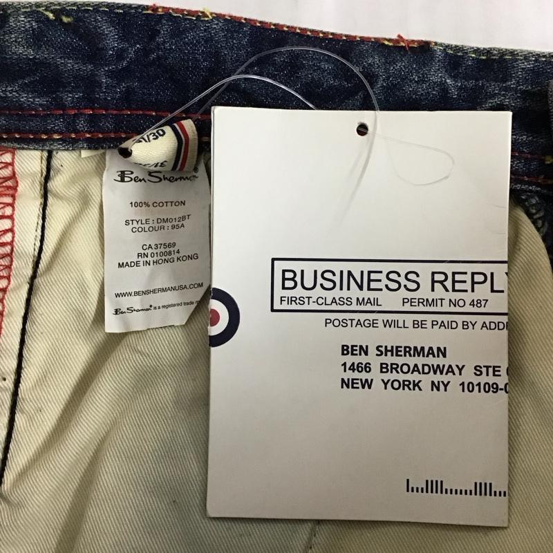 ベンシャーマン Ben Sherman パンツ デニム、ジーンズ ローライズ タグ付き ダメージ加工 青 / ブルー /  メンズ USED 古着 中古 10121318