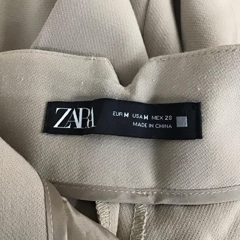 ザラ ZARA パンツ スラックス スラックス ワイドパンツ センタータックパンツ M 無地 ベージュ / ベージュ /  レディース USED 古着 中古 10118516