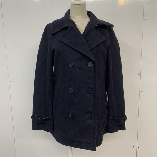 シップス SHIPS コート ピーコート S 無地 紺 / ネイビー /  レディース USED 古着 中古 10041287