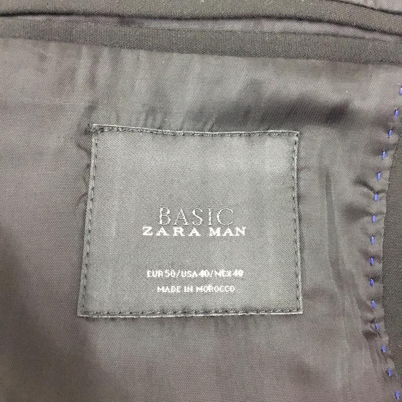 ザラ ZARA ジャケット、上着 ジャケット、ブレザー カジュアルジャケット カラージャケット ポケットジャケット アウター 無地 黒 / ブラック /  メンズ USED 古着 中古 10109579