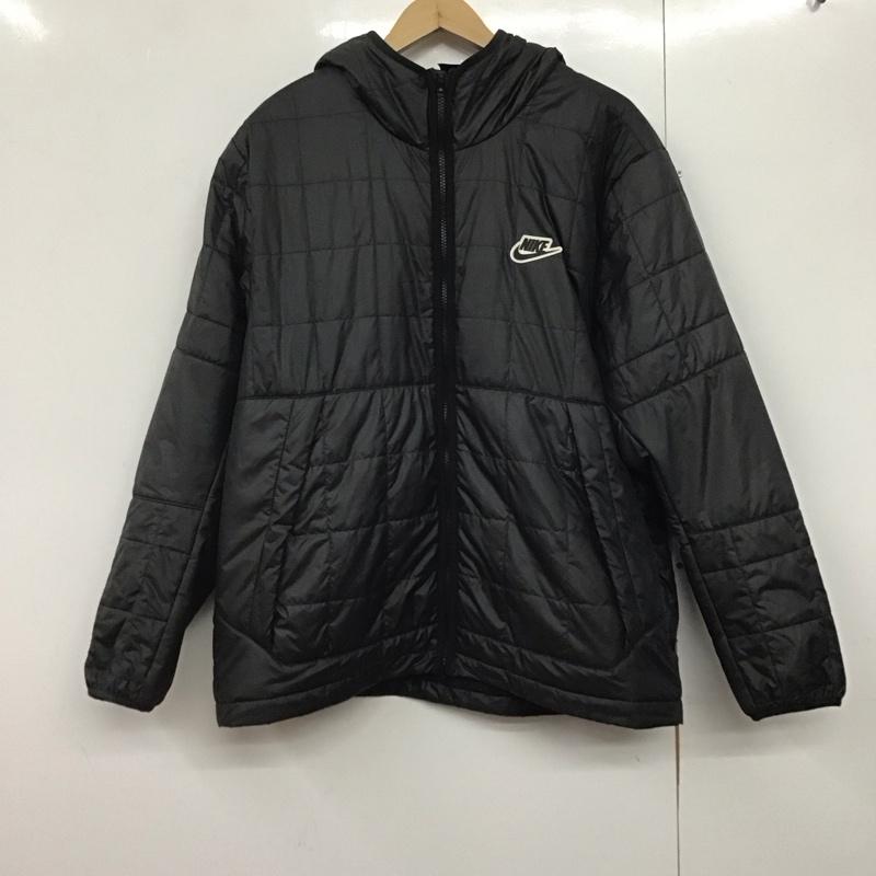 ナイキ NIKE ジャケット、上着 ジャンパー、ブルゾン cu4423-010 フィルフリース ジップアップジャケット アウター XXL ロゴ、文字 黒 / ブラック /  メンズ USED 古着 中古 10141486