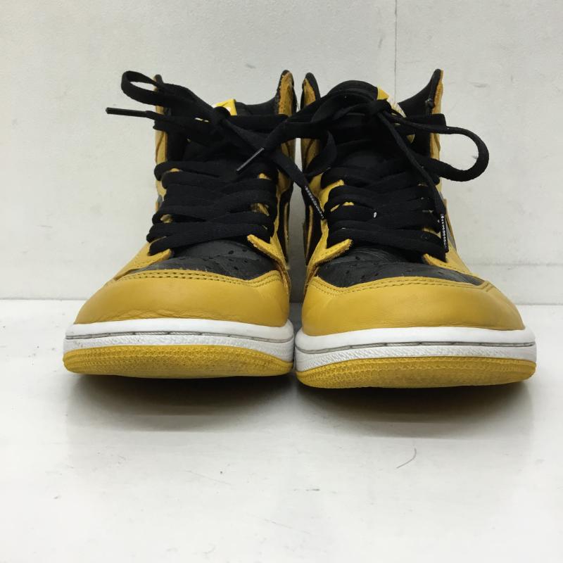 ナイキ NIKE スニーカー スニーカー 555088-701 Air Jordan 1 High OG Pollen 27.0cm ロゴ、文字 黒 / ブラック / X 黄 / イエロー /  メンズ USED 古着 中古 10142847