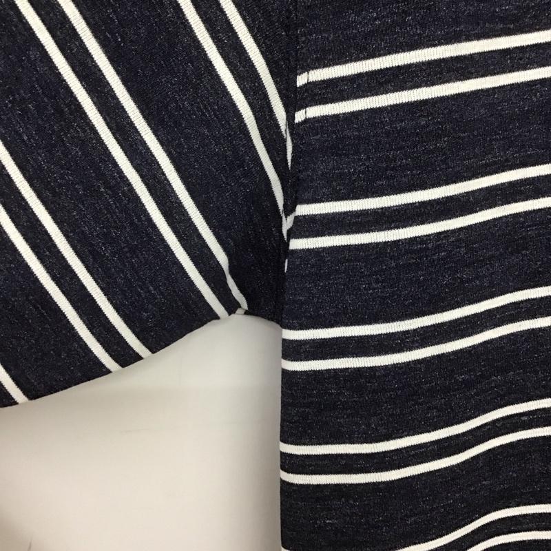 ジャック・ウルフスキン Jack Wolfskin Tシャツ 半袖 半袖カットソー プリントTシャツ クルーネックカットソー M ボーダー柄 白 / ホワイト / X 紺 / ネイビー /  メンズ USED 古着 中古 10148246