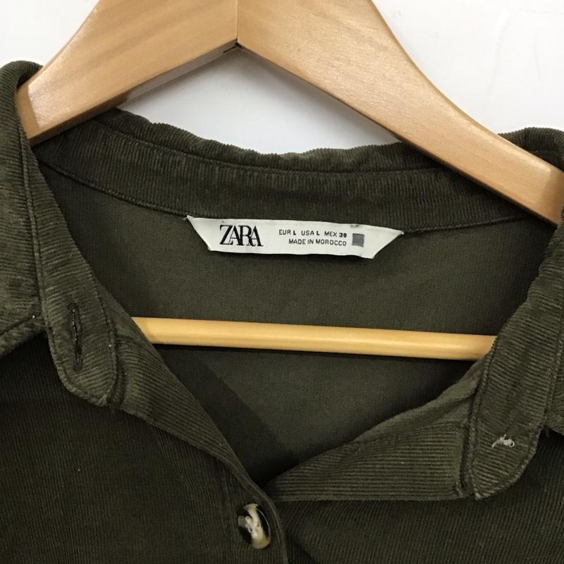 ザラ ZARA ワンピース ミニスカート L 無地 カーキ / カーキ /  レディース USED 古着 中古 10129823
