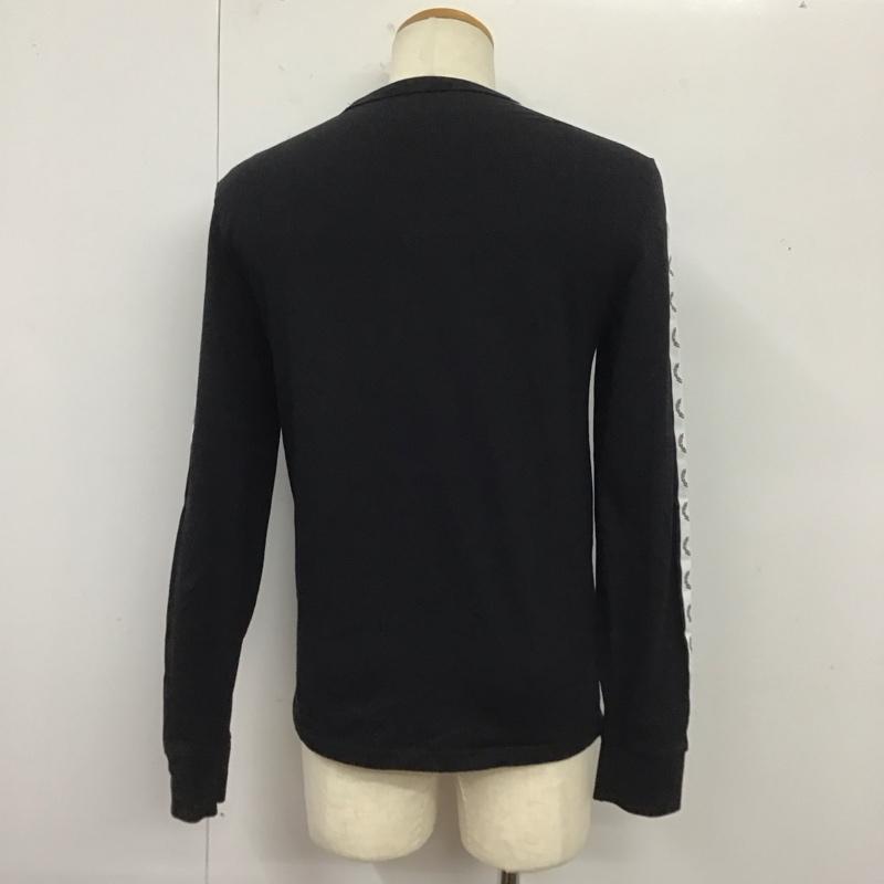 フレッドペリー FRED PERRY カットソー 長袖 長袖カットソー クルーネックカットソー ロングスリーブカットソー プリントTシャツ S ロゴ、文字 白 / ホワイト / X 黒 / ブラック /  メンズ USED 古着 中古 10124664