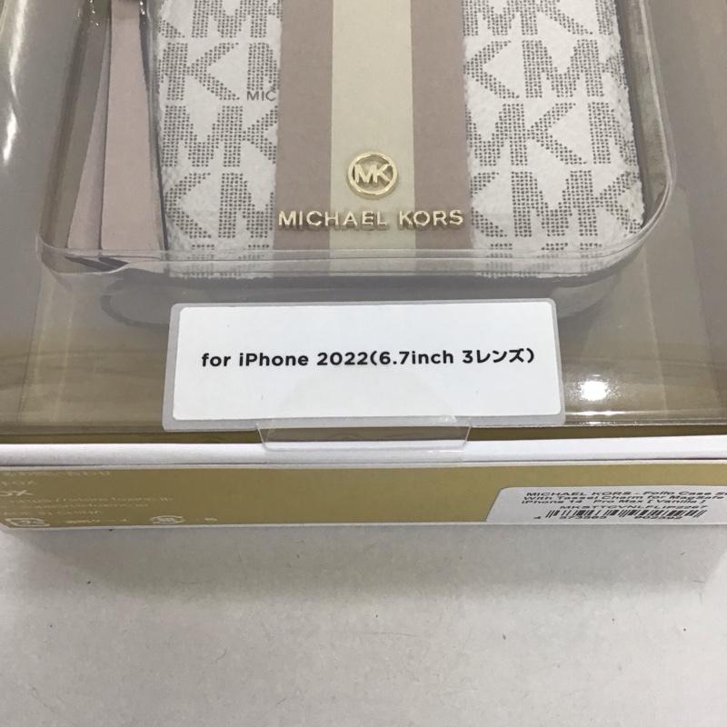マイケルコース MICHAEL KORS ファッション小物 ファッション小物 MKSTTCVNLFLIP2267 iPhone 14 Pro MAX iPhoneケース 手帳型 ロゴ、文字 マルチカラー / マルチカラー /  レディース USED 古着 中古 10123246
