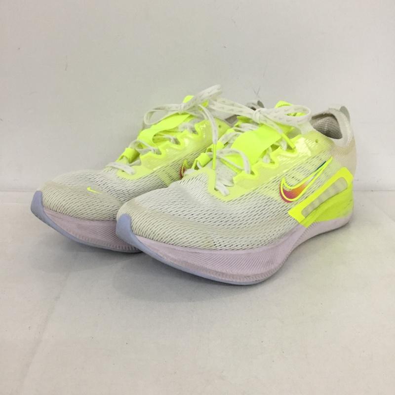 ナイキ NIKE スニーカー スニーカー DN2658-101 W ZOOM FLY 4 Premium 23.5cm 23.5cm ロゴ、文字 白 / ホワイト / X 黄 / イエロー /  レディース USED 古着 中古 10150964