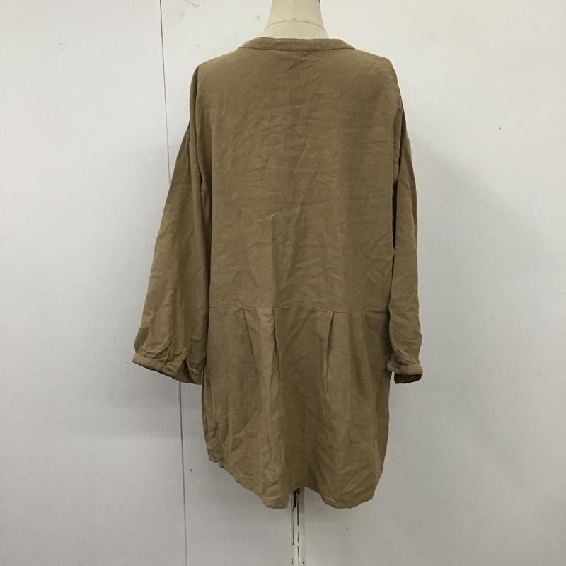 サマンサモスモス Samansa Mos2 シャツ、ブラウス 七分袖 FREE 無地 茶 / ブラウン /  レディース USED 古着 中古 10121210