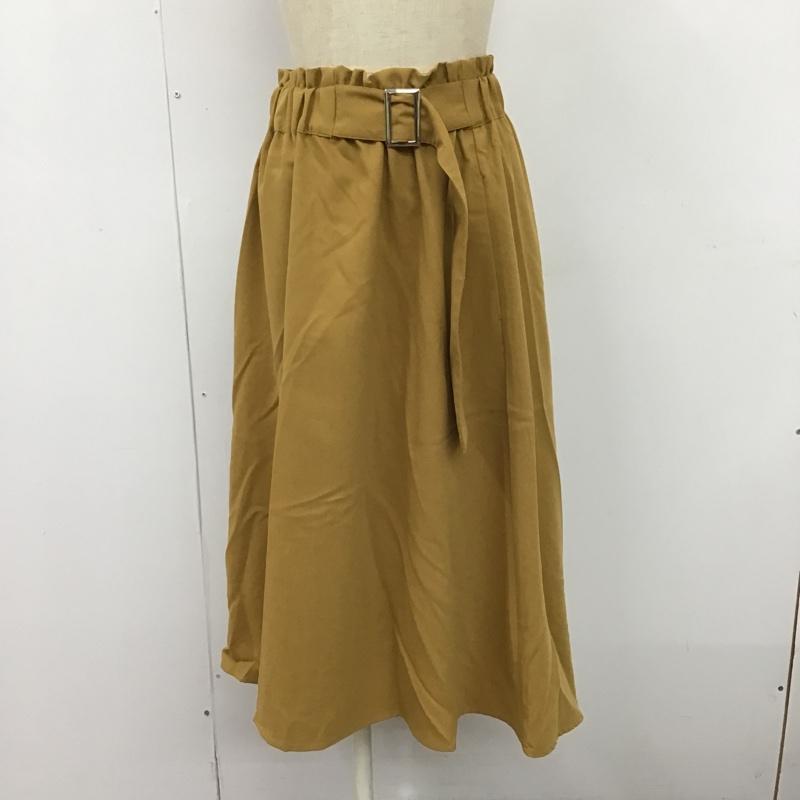 マジェスティックレゴン MAJESTIC LEGON スカート ロングスカート 1086041110 サイドベルトフレアスカート ロングスカート フレアスカート M 無地 マスタード / マスタード /  レディース USED 古着 中古 10105551