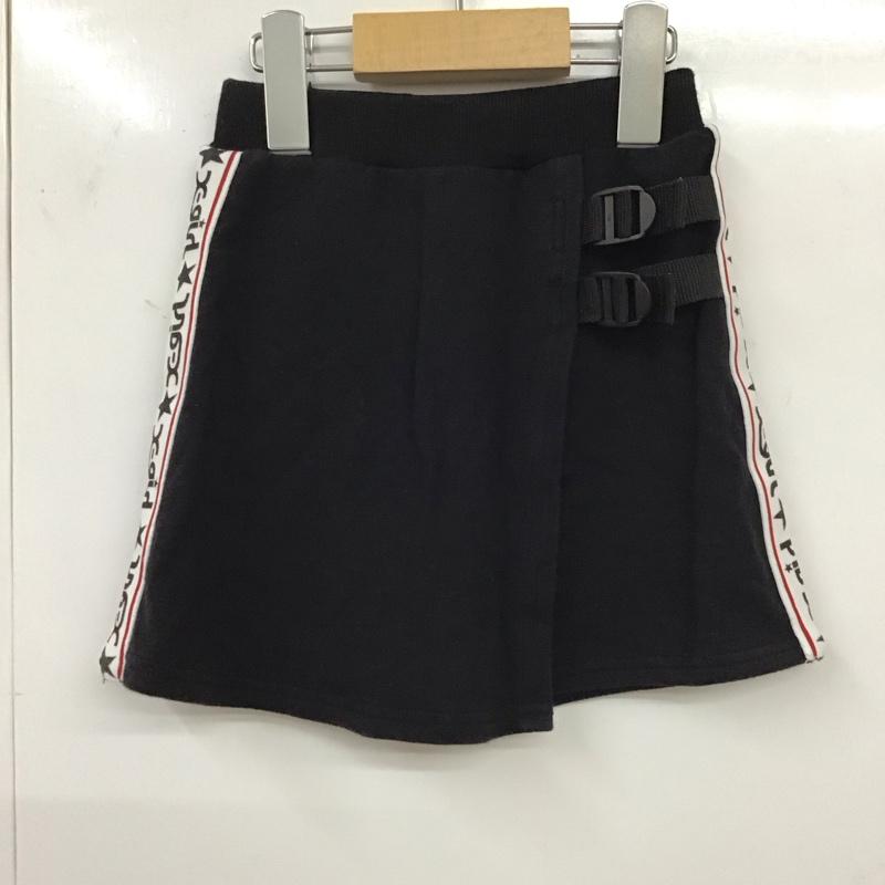 エックスガール X-girl パンツ ショートパンツ ショートパンツ ハーフパンツ カジュアルパンツ 110cm ロゴ、文字 黒 / ブラック /  ガールズ USED 古着 中古 10117503