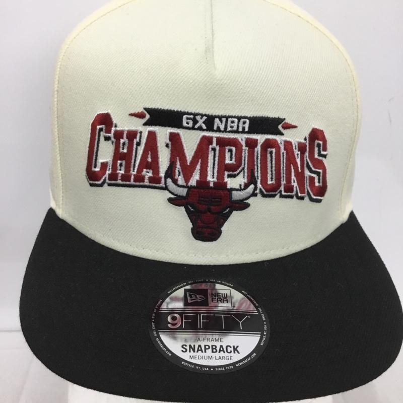 ニューエラ NEW ERA 帽子 キャップ NBA CHAMPION 9FIFTY シカゴブルズ ロゴ、文字 黒 / ブラック / X アイボリー / アイボリー /  メンズ USED 古着 中古 10138486