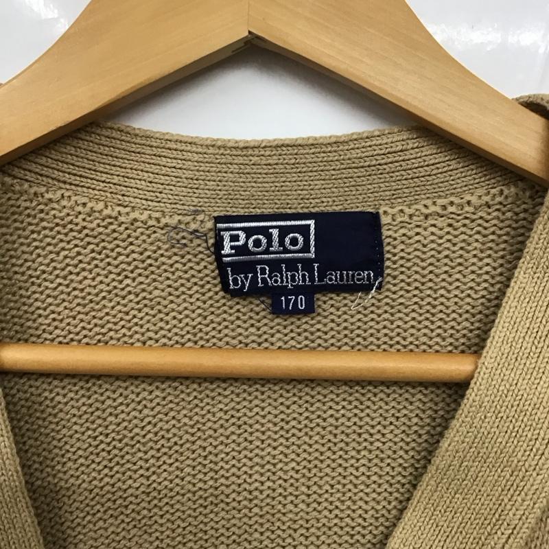 ポロバイラルフローレン Polo by RALPH LAUREN ニット、セーター 長袖 長袖カーディガン ニットカーディガン 前開き ロゴ、文字 ベージュ / ベージュ /  ボーイズ USED 古着 中古 10130530