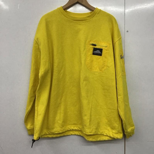 マウンテン スミス MOUNTAIN SMITH トレーナー 長袖 ms0-000-200016 長袖トレーナー クルーネックスウェット M ロゴ、文字 黄 / イエロー /  メンズ USED 古着 中古 10141481