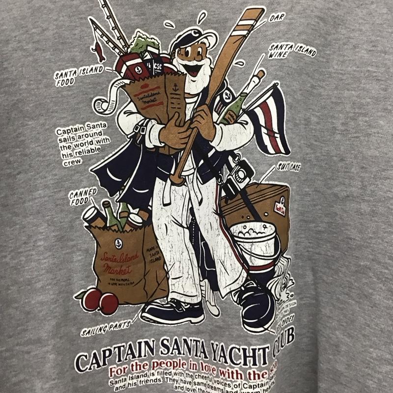キャプテンサンタ CAPTAINSANTA トレーナー 長袖 M プリント 灰 / グレー /  レディース USED 古着 中古 10146137