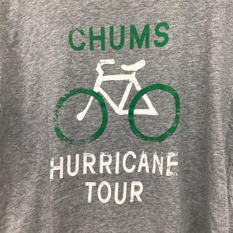 チャムス CHUMS Tシャツ 半袖 L プリント X ロゴ、文字 灰 / グレー /  メンズ USED 古着 中古 10130169