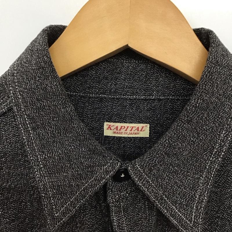 キャピタル KAPITAL シャツ、ブラウス 長袖 k2504ls143 長袖シャツ 無地シャツ カラーシャツ L 無地 灰 / グレー /  メンズ USED 古着 中古 10142957