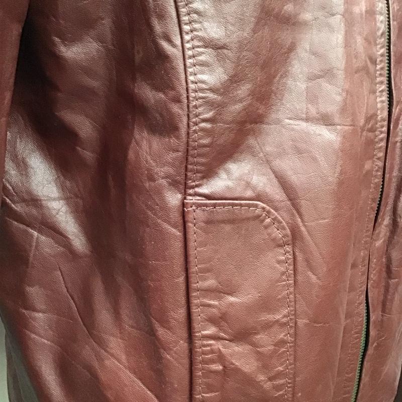 古着 USED ジャケット、上着 ジャケット、ブレザー レザージャケット 70s jeanpierre 古着 ヴィンテージ 40 無地 えんじ / ワインレッド /  メンズ USED 古着 中古 10118418