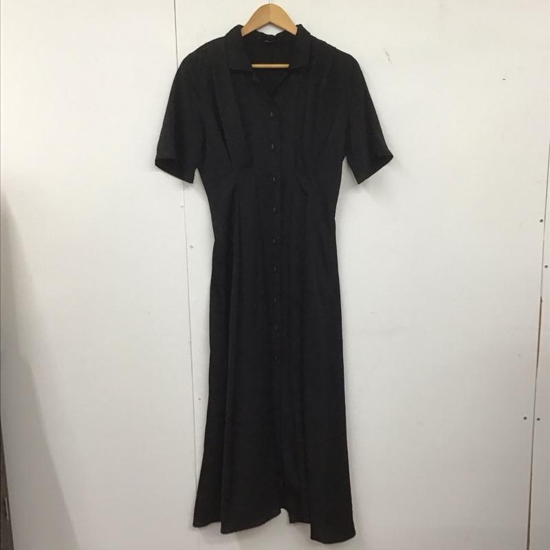 エモダ EMODA ワンピース ロングスカート 半袖ロングワンピース フロントボタン FREE 無地 黒 / ブラック /  レディース USED 古着 中古 10149065