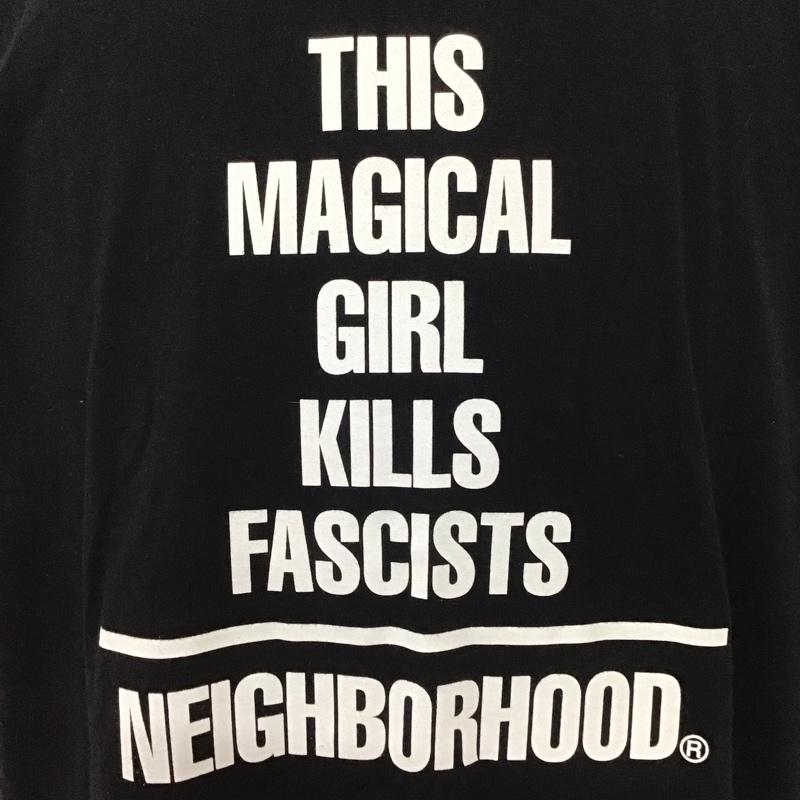 ネイバーフッド NEIGHBORHOOD Tシャツ 半袖 半袖カットソー プリントTシャツ クルーネックカットソー juninagawa XXL ロゴ、文字 黒 / ブラック /  メンズ USED 古着 中古 10116378