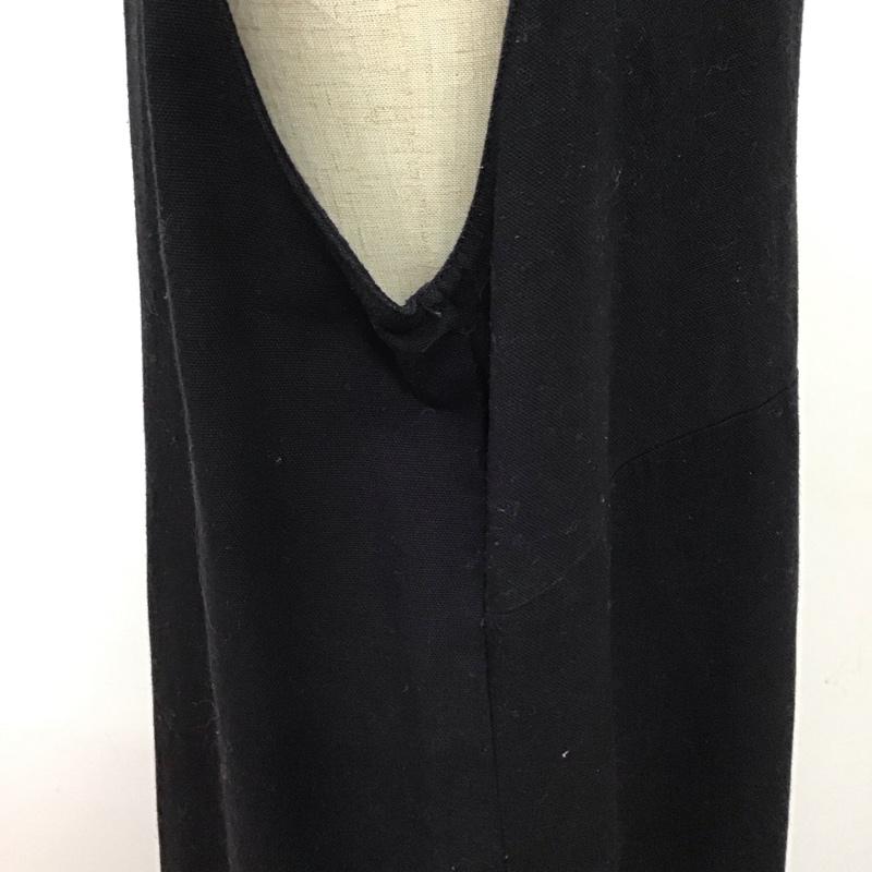 ザラ ZARA TRAFALUC ワンピース ロングスカート ノースリーブワンピース ロングワンピース タイトワンピース スリットスカート L 無地 黒 / ブラック /  レディース USED 古着 中古 10119050