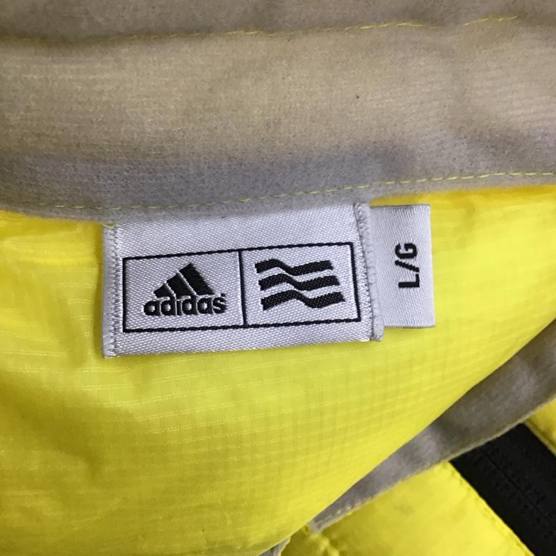 アディダス adidas ジャケット、上着 ジャケット、ブレザー n56059 ナイロンジャケット ダウンジャケット L ロゴ、文字 黄 / イエロー /  メンズ USED 古着 中古 10123597