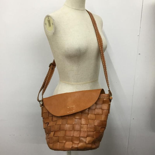 ニコアンド niko and... ショルダーバッグ ショルダーバッグ メッシュ 編み込み レザー 無地 茶 / ブラウン /  レディース USED 古着 中古 10106886
