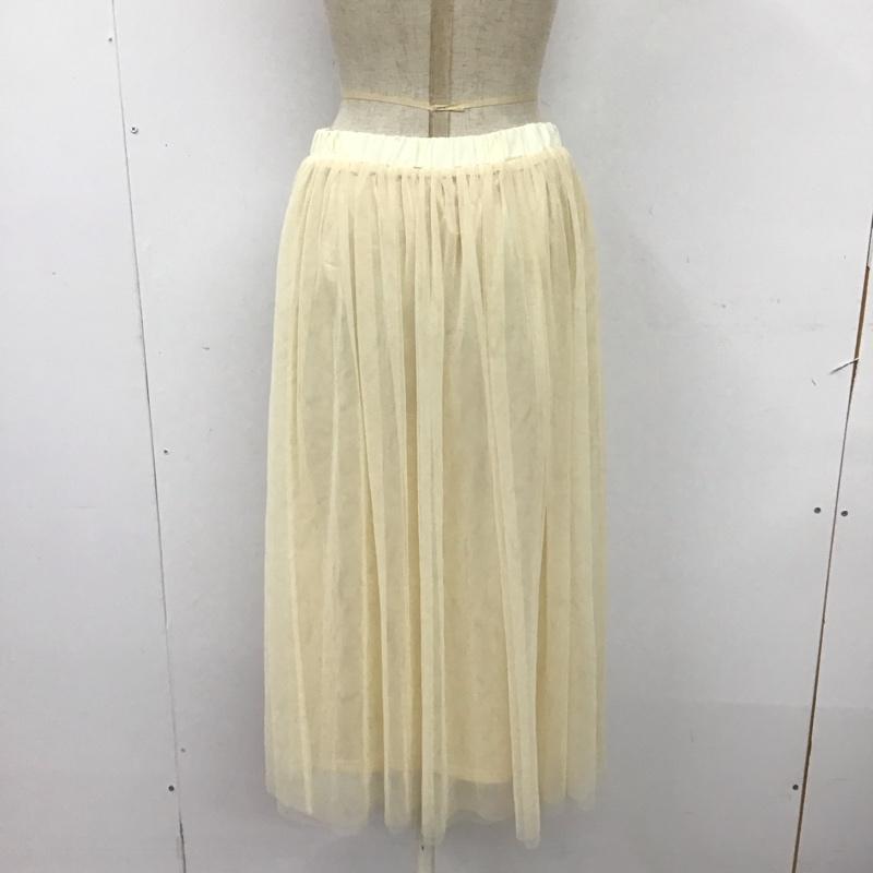 アリシアページボーイ alicia PAGEBOY スカート ロングスカート チュール ギャザースカート FREE 無地 アイボリー / アイボリー /  レディース USED 古着 中古 10114776