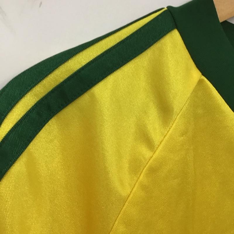 アディダス adidas Tシャツ 半袖 無地 X ロゴ、文字 黄 / イエロー /  メンズ USED 古着 中古 10128491