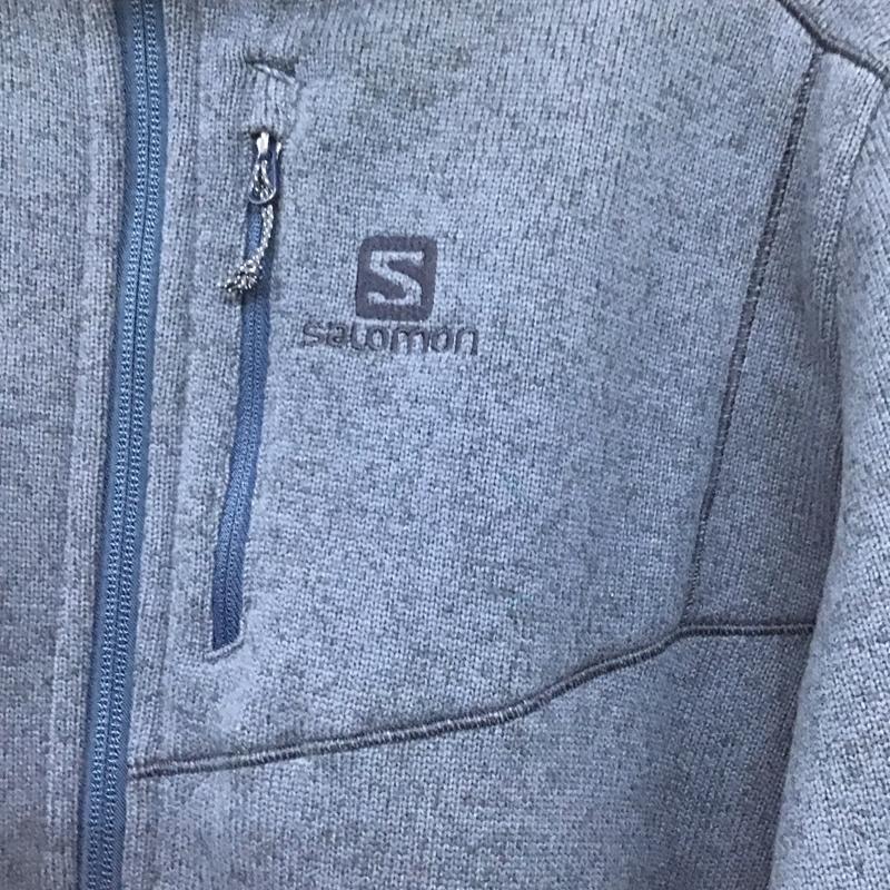 サロモン SALOMON ジャケット、上着 ジャケット、ブレザー ジップアップジャケット フリースジャケット アウター XL ロゴ、文字 青 / ブルー /  メンズ USED 古着 中古 10132580
