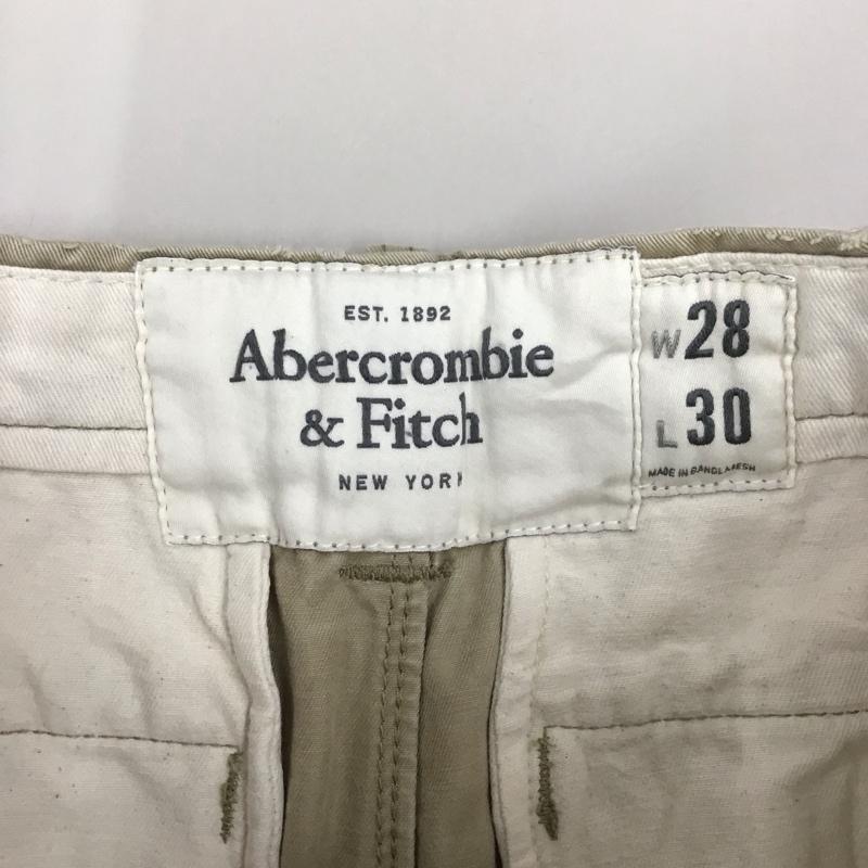 アバクロンビーアンドフィッチ ABERCROMBIE&FITCH パンツ チノパン チノパン カジュアルパンツ ワイドパンツ ストレートパンツ 28インチ 無地 ベージュ / ベージュ /  メンズ USED 古着 中古 10116573