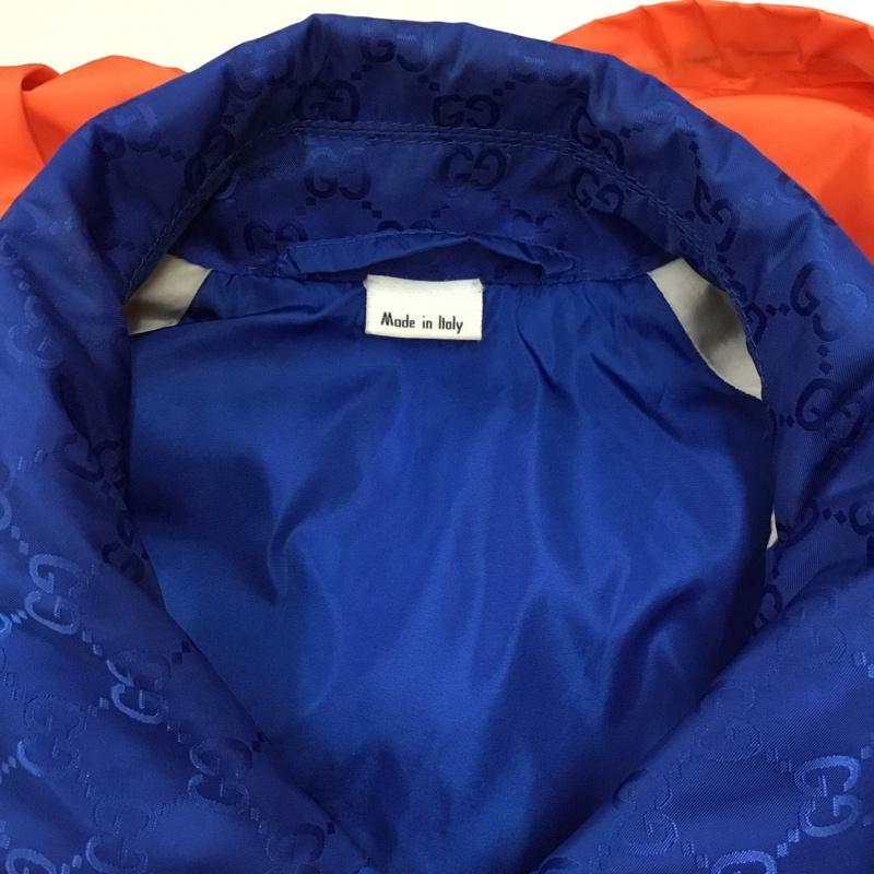 グッチ GUCCI ジャケット、上着 ジャケット、ブレザー 522622 Z4039 ナイロンジャケット GGジャガード 44  青 / ブルー / X 灰 / グレー / X 橙 / オレンジ /  メンズ USED 古着 中古 10117074