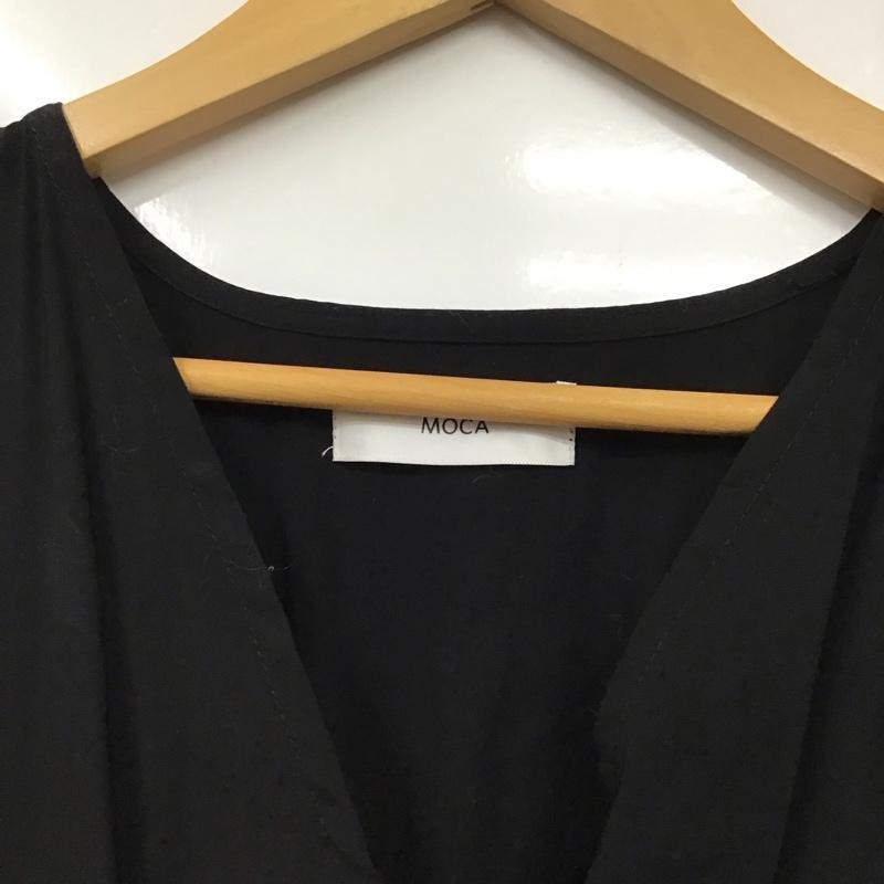 セレクトモカ select MOCA ワンピース ロングスカート 10007193 Vネック 半袖 FREE 無地 黒 / ブラック /  レディース USED 古着 中古 10130433
