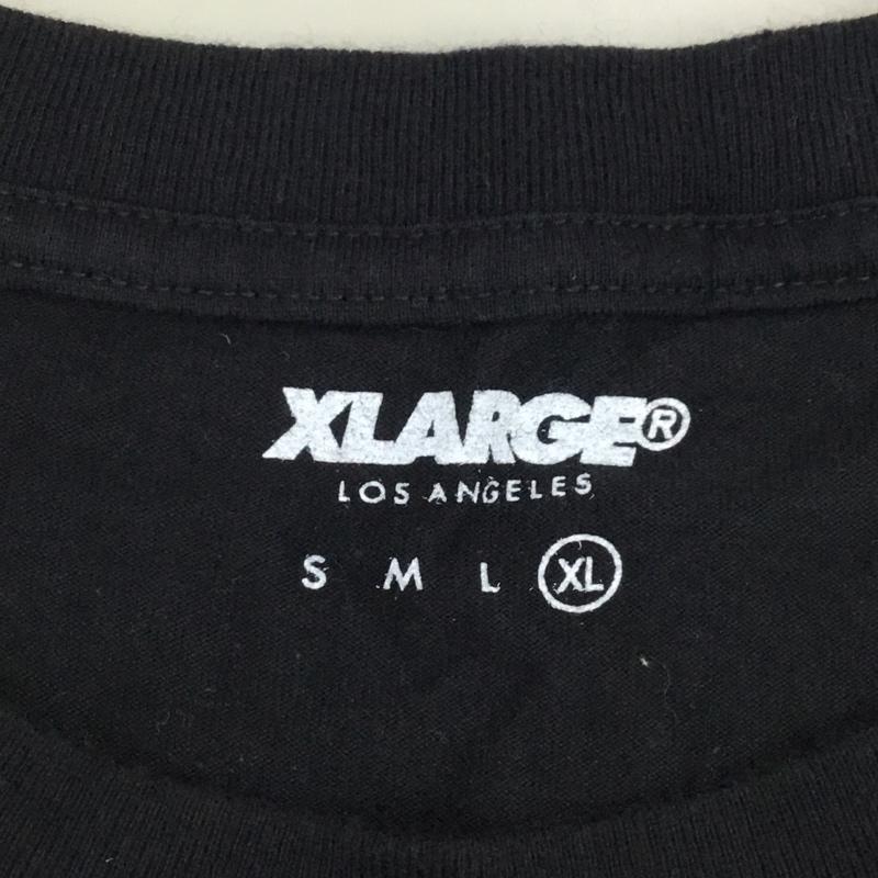 エクストララージ XLARGE Tシャツ 半袖 01178112 クルーネック プリント XL ロゴ、文字 黒 / ブラック /  メンズ USED 古着 中古 10121236