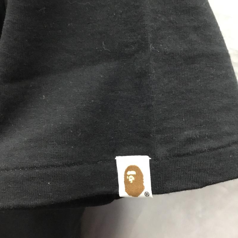 アベイシングエイプ A BATHING APE Tシャツ 半袖 L 無地 黒 / ブラック /  メンズ USED 古着 中古 10121702