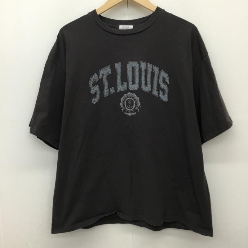 ローリーズファーム LOWRYS FARM Tシャツ 半袖 LF623082CF FREE ロゴ、文字 チャコールグレー / チャコールグレー /  レディース USED 古着 中古 10141337