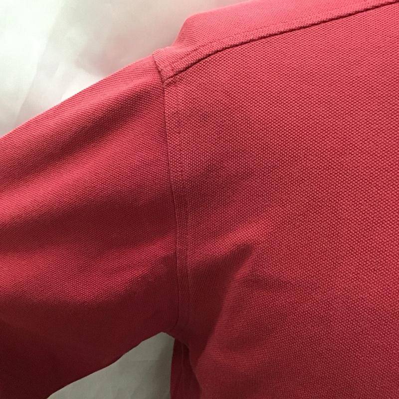 バーバリーロンドン Burberry London ポロシャツ 半袖 半袖ポロシャツ カラーシャツ 半袖カットソー M ロゴ、文字 えんじ / ワインレッド /  メンズ USED 古着 中古 10111802