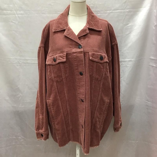 ザラ ZARA ジャケット、上着 ジャケット、ブレザー コーデュロイジャケット ポケットジャケット カジュアルジャケット L 無地 えんじ / ワインレッド /  レディース USED 古着 中古 10118552