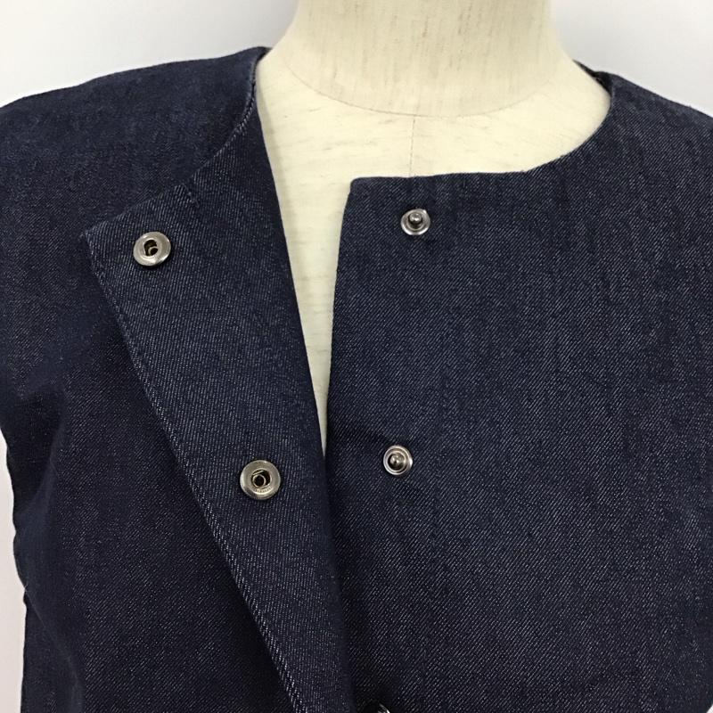 ザラ ZARA セットアップ セットアップ セットアップ カジュアルパンツ ベスト 2点セット M 無地 インディゴ / インディゴ /  レディース USED 古着 中古 10149343