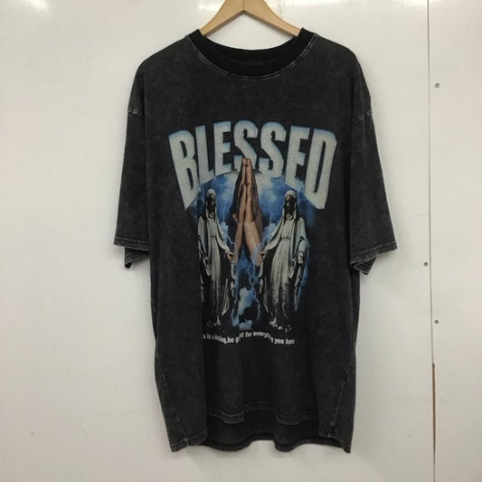 ガリスアディクション GALLIS ADDICTION Tシャツ 半袖 半袖カットソー プリントTシャツ クルーネックカットソー FREE プリント 黒 / ブラック /  メンズ USED 古着 中古 10139755