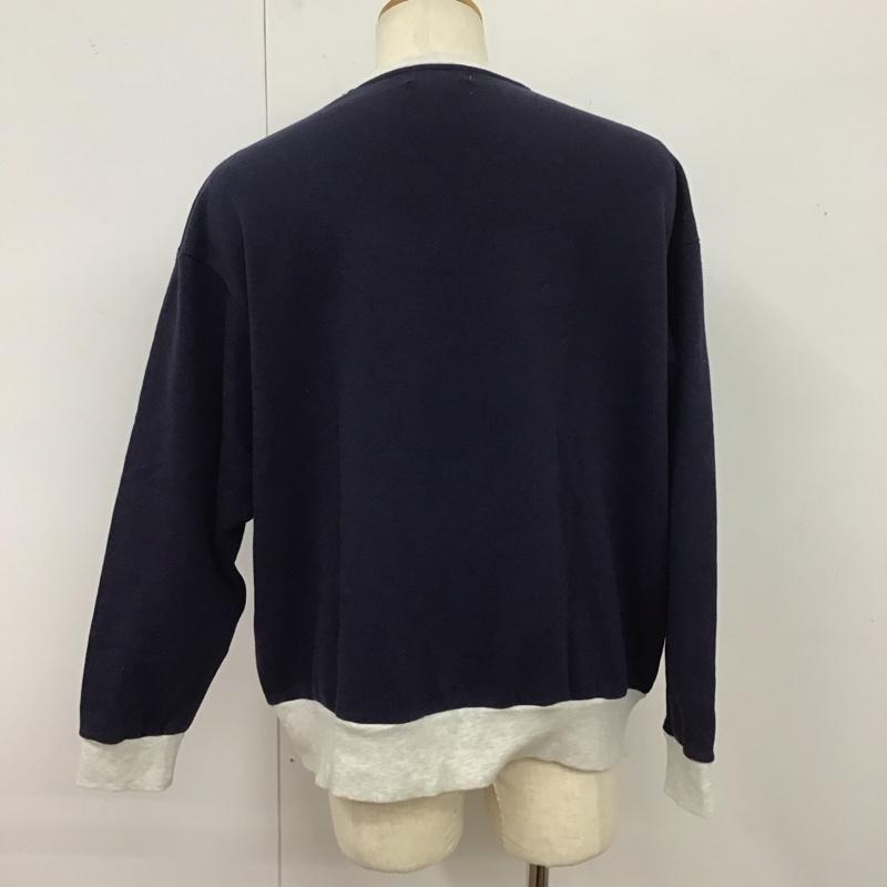 センスオブプレイスバイアーバンリサーチ SENSE OF PLACE by URBAN RESEARCH トレーナー 長袖 AA34-11B004 TeddyBear L 無地 紺 / ネイビー /  メンズ USED 古着 中古 10125028