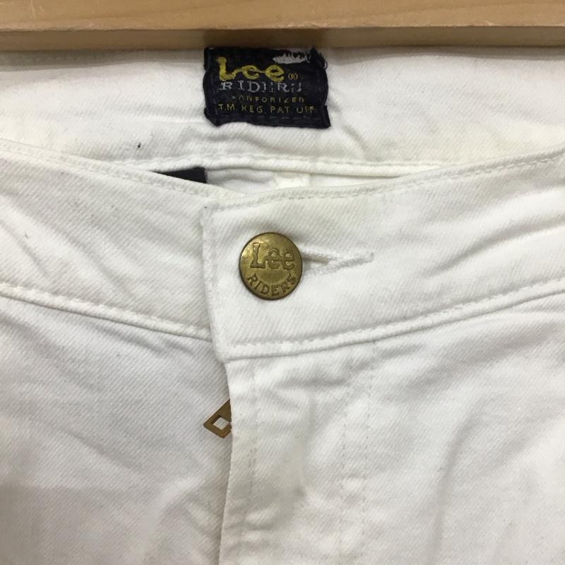 リーライダース LEERIDERS パンツ デニム、ジーンズ デニムパンツ スリムパンツ ストレッチパンツ ジーンズ akm S 無地 白 / ホワイト /  メンズ USED 古着 中古 10117838