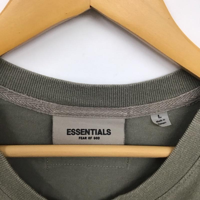 エッセンシャルズ ESSENTIALS Tシャツ 半袖 L ロゴ、文字 ベージュ / ベージュ /  メンズ USED 古着 中古 10134904